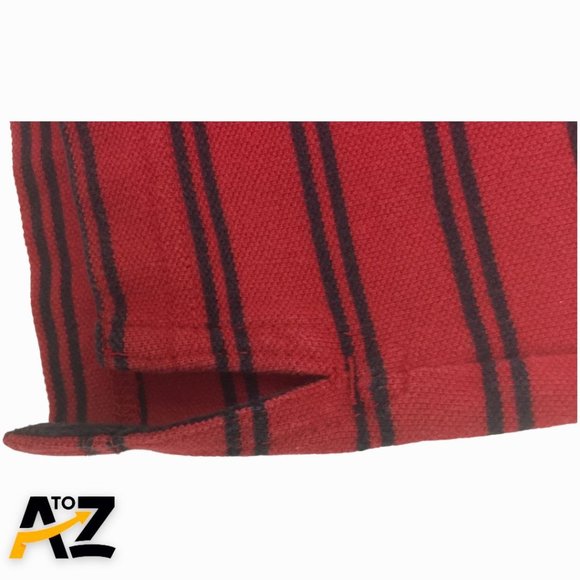 U.S. Polo Assn Mens Collared Shirt Size X-Large Red Black Stripes 2 Buttons - Picture 6 of 11